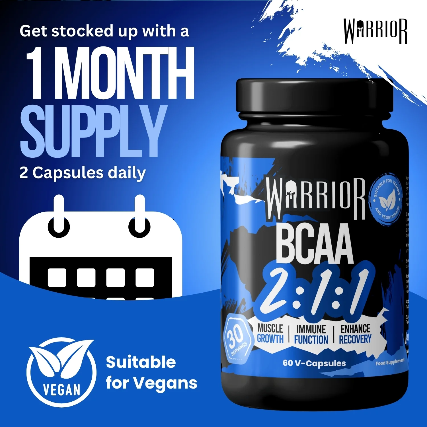 Warrior BCAA 2:1:1 - 60 Caps - Image 4