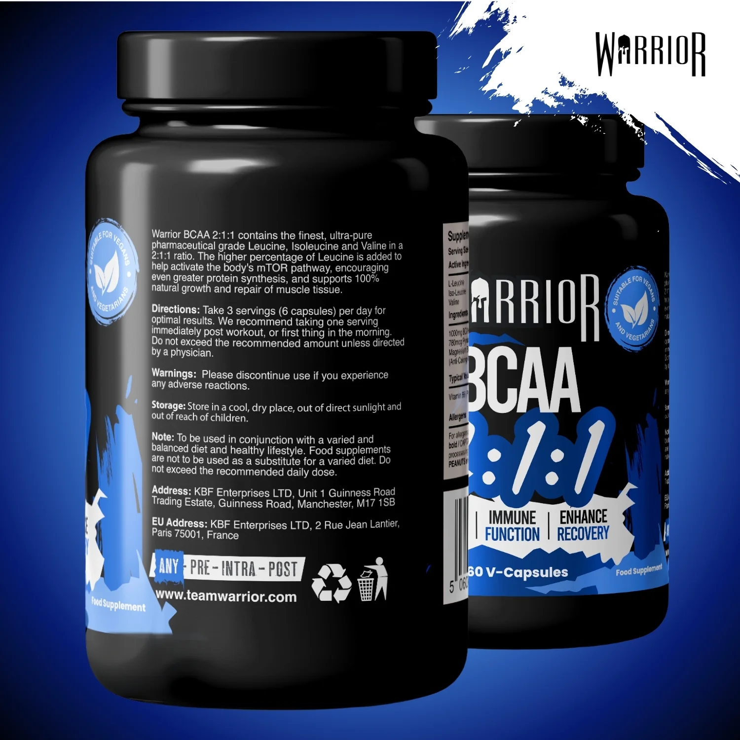 Warrior BCAA 2:1:1 - 60 Caps - Image 9