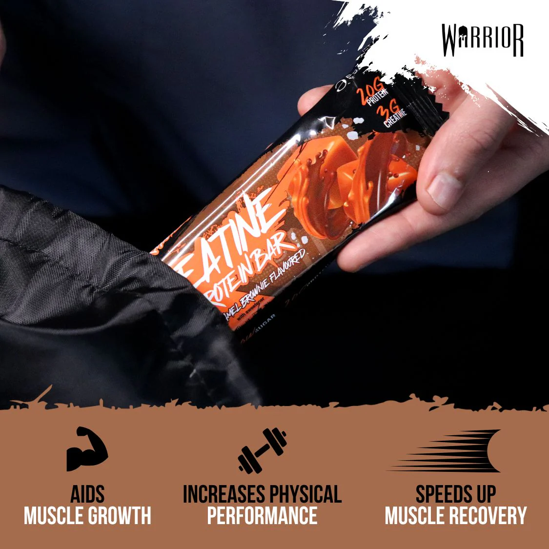 Warrior Creatine Protein Bars - 12 Bars - Strength + Muscle + Recovery - Image 13