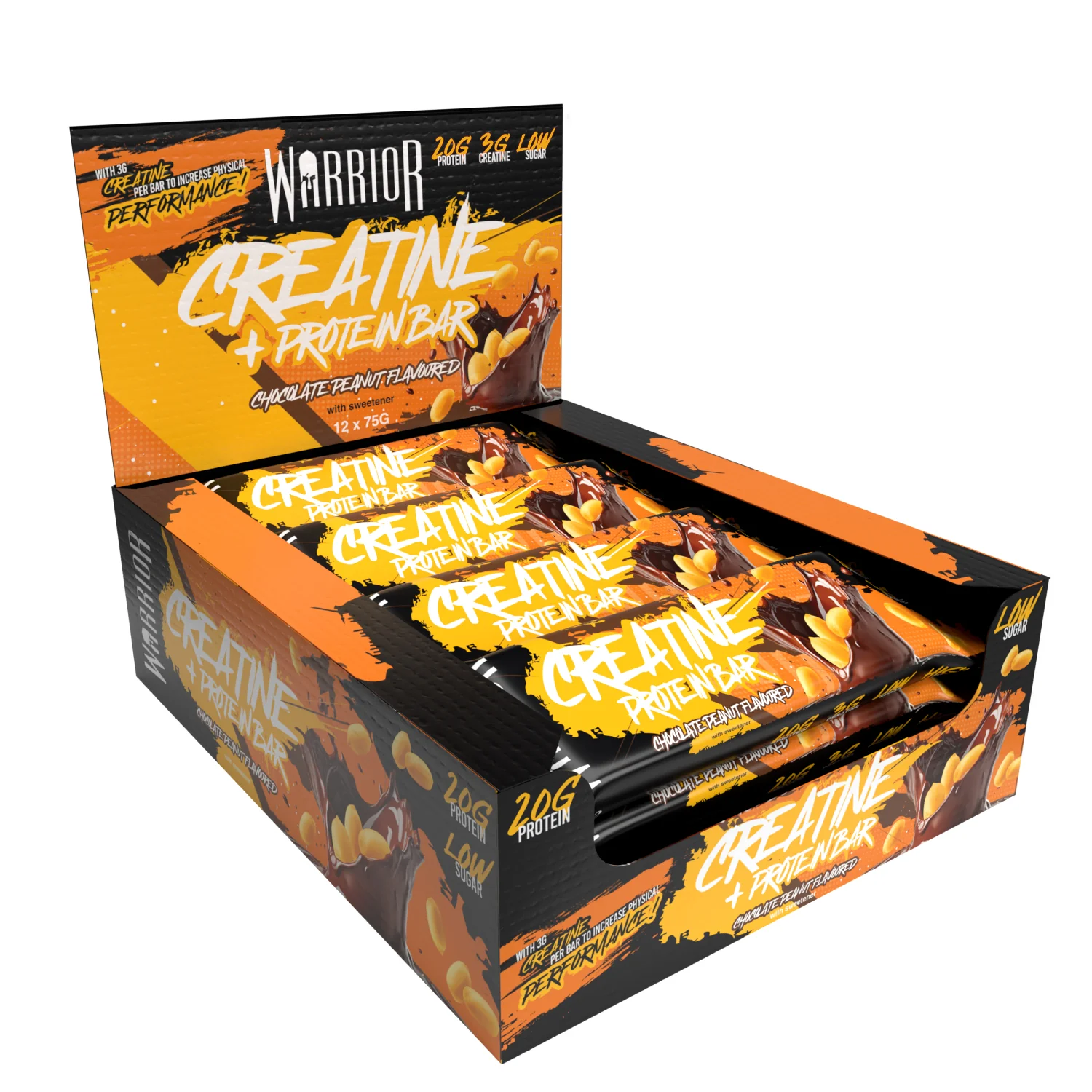 Warrior Creatine Protein Bars - 12 Bars - Strength + Muscle + Recovery - Image 6
