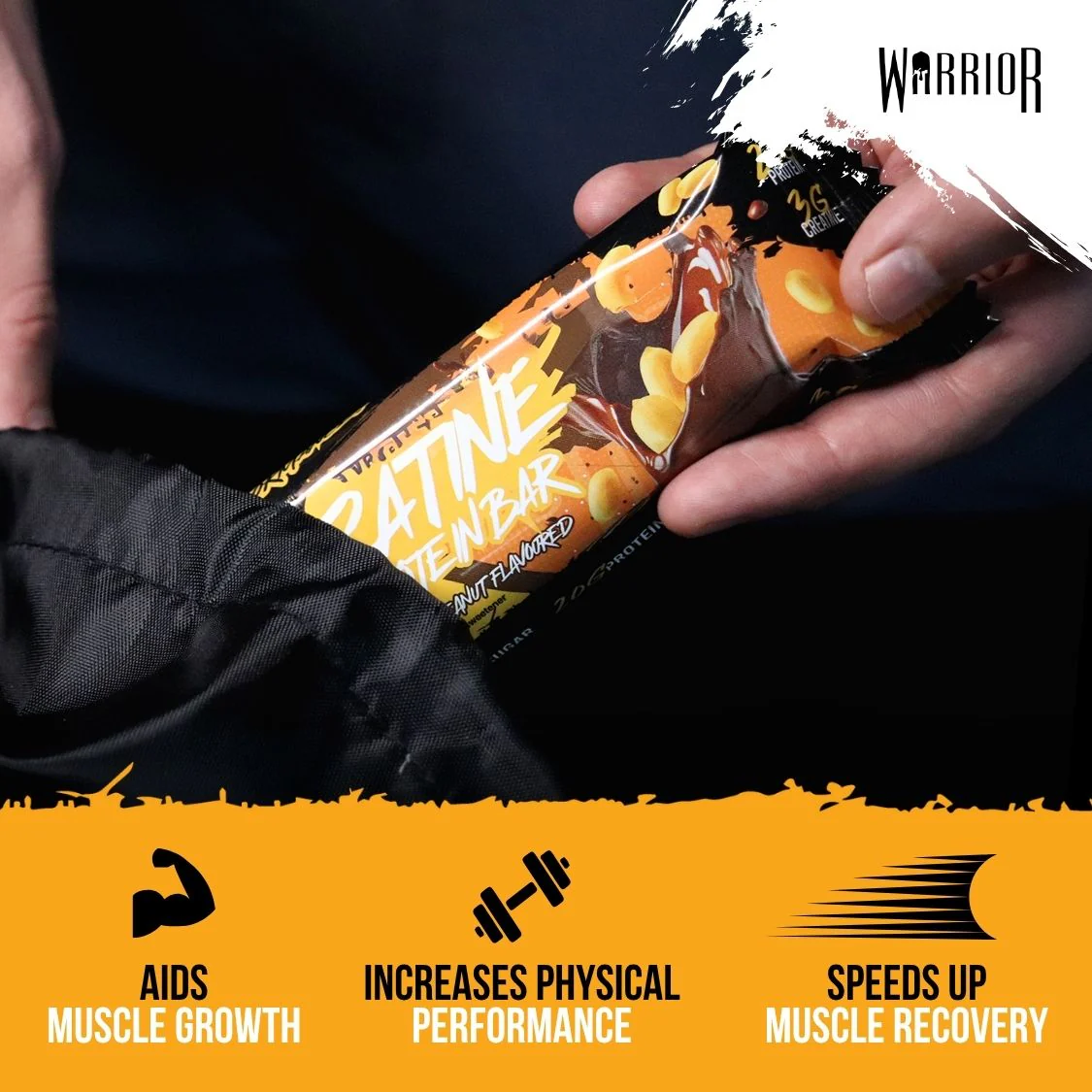 Warrior Creatine Protein Bars - 12 Bars - Strength + Muscle + Recovery - Image 8