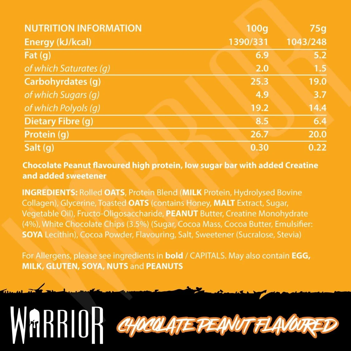 Warrior Creatine Protein Bars - 12 Bars - Strength + Muscle + Recovery - Image 9
