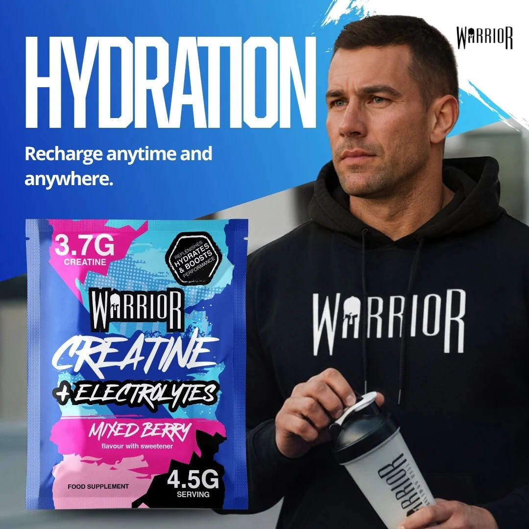 Warrior Creatine Plus Electrolytes – 15 Sachet Pack (30 Servings) - Image 4