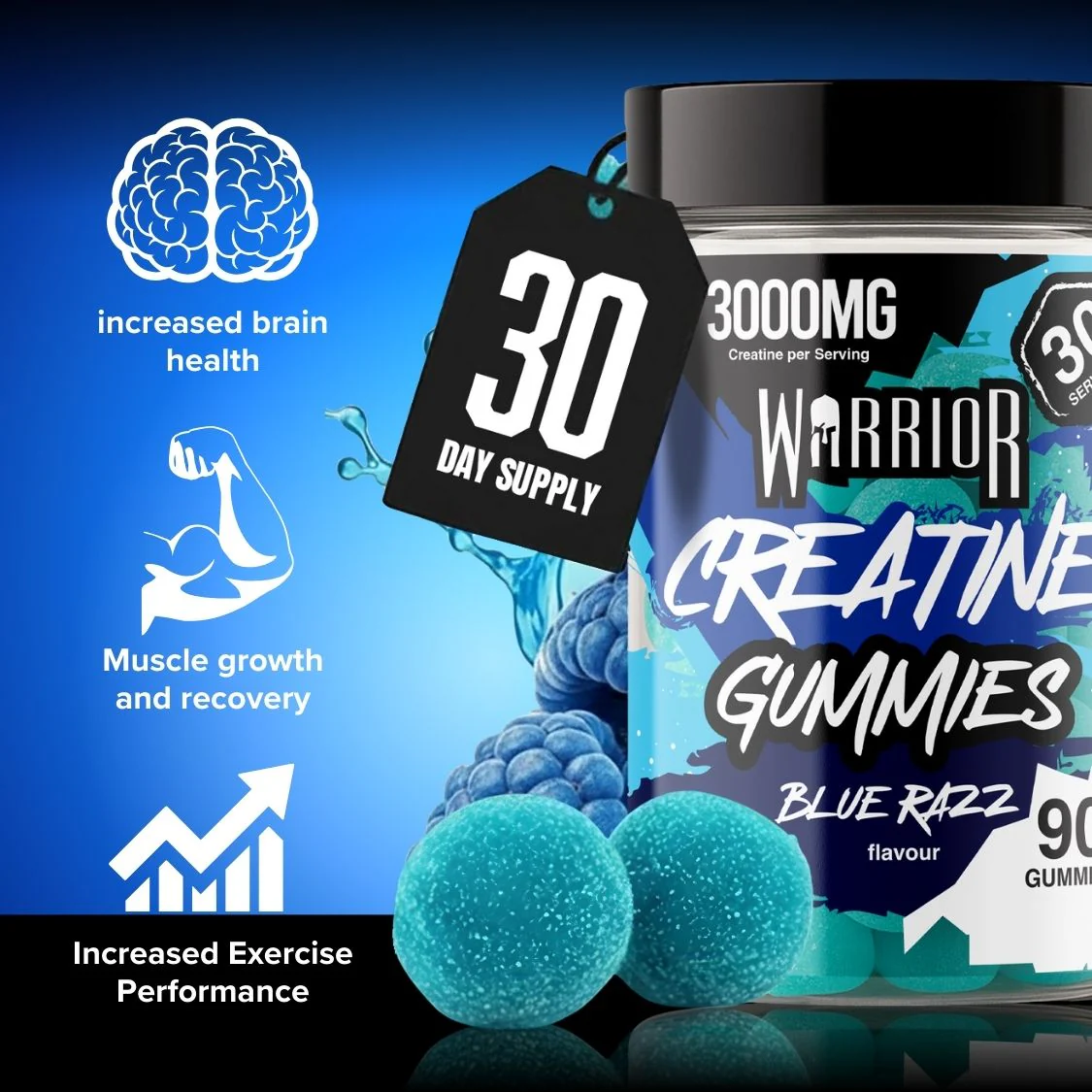 Warrior Creatine Monohydrate Gummies | 90 Gummies | 3000mg - Image 6