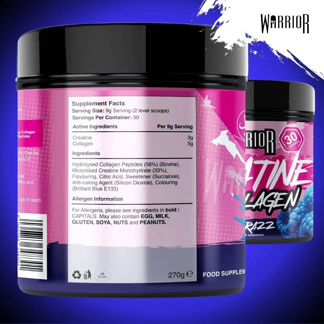 Warrior Creatine Plus Collagen - 30 Servings - Image 13
