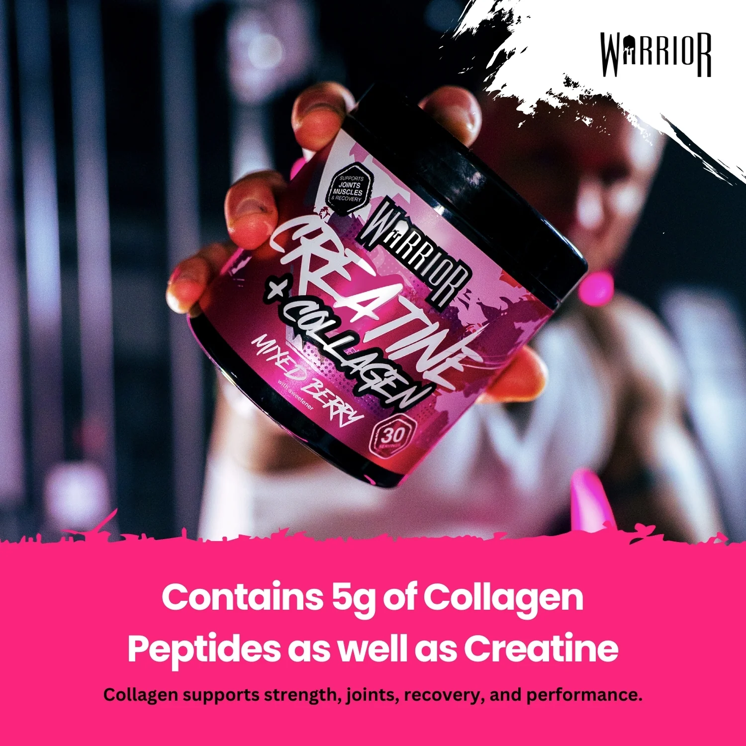 Warrior Creatine Plus Collagen - 30 Servings - Image 4