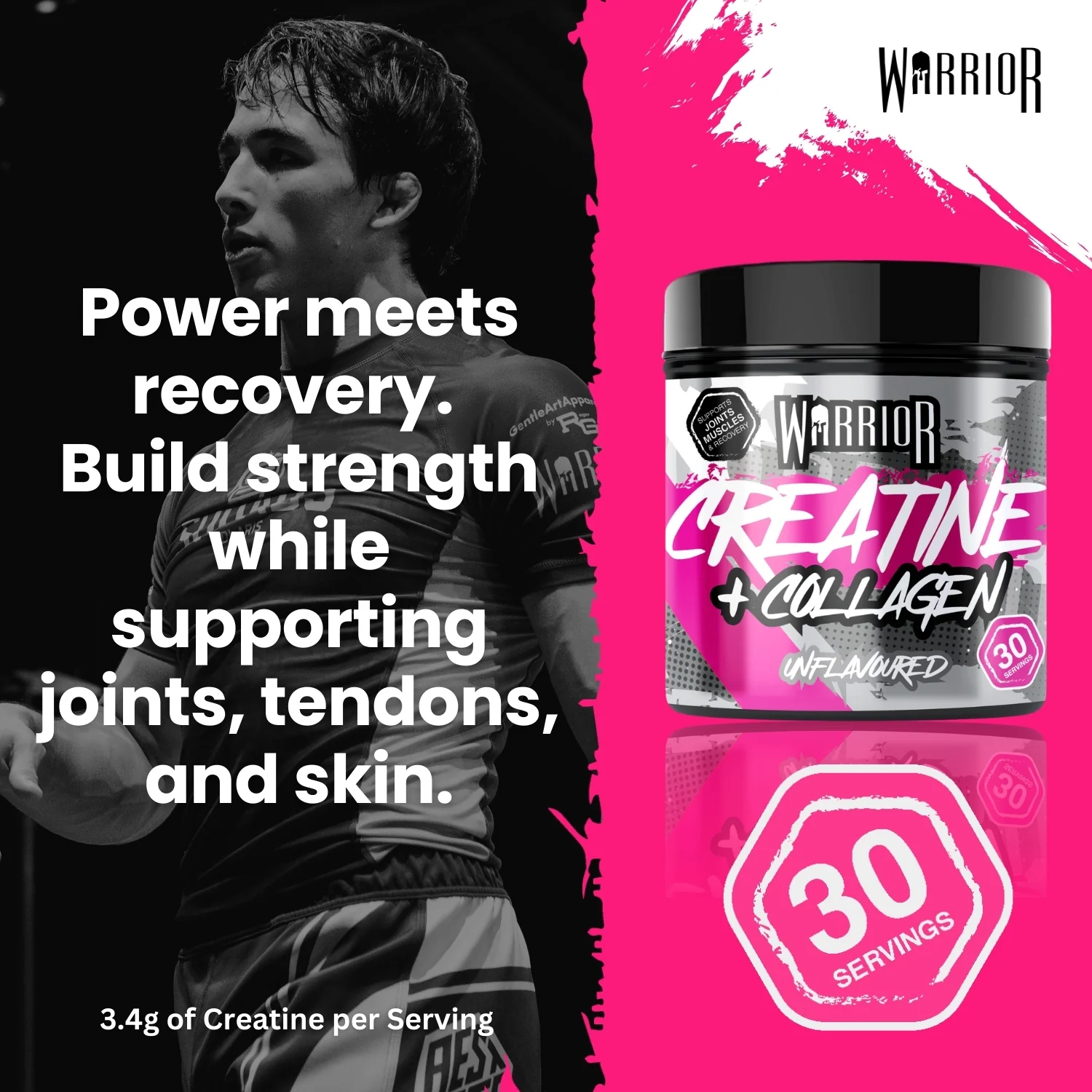 Warrior Creatine Plus Collagen - 30 Servings - Image 6