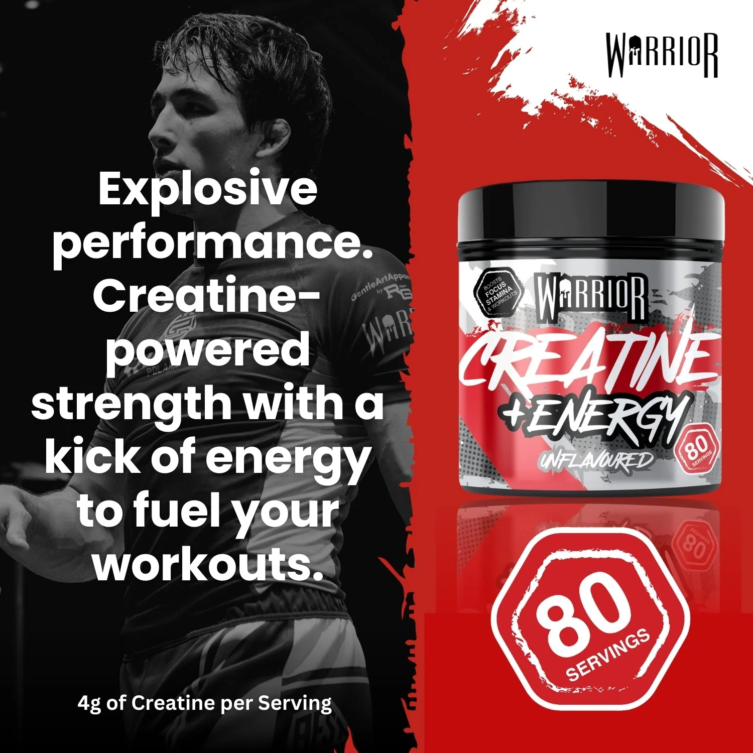 Warrior Creatine Plus Energy - 80 Servings - Image 3