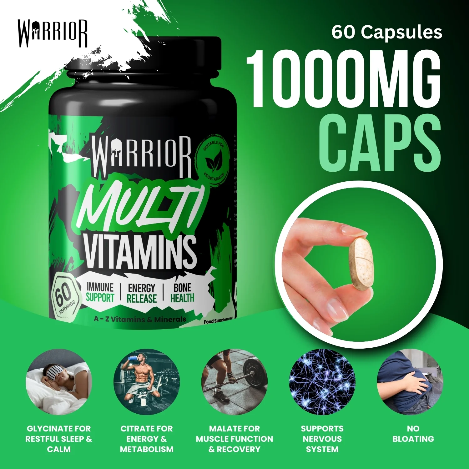 Warrior Multi Vitamin - 60 Tabs (2 Month Supply) - Image 3