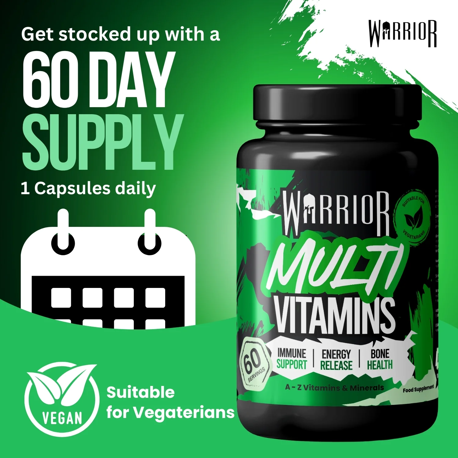 Warrior Multi Vitamin - 60 Tabs (2 Month Supply) - Image 4