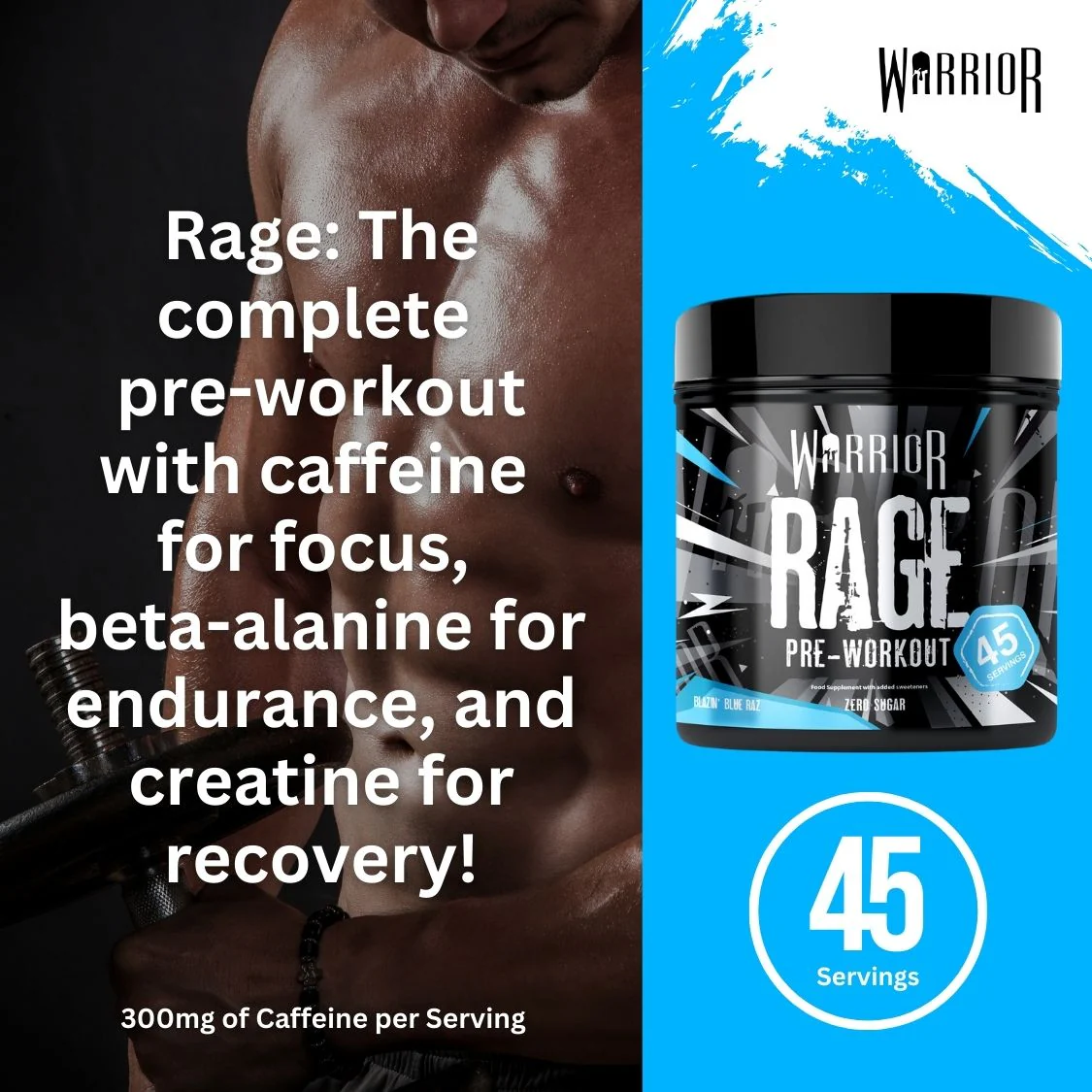 Warrior Rage Pre-Workout Powder - 392g (45 Servings) - Image 4