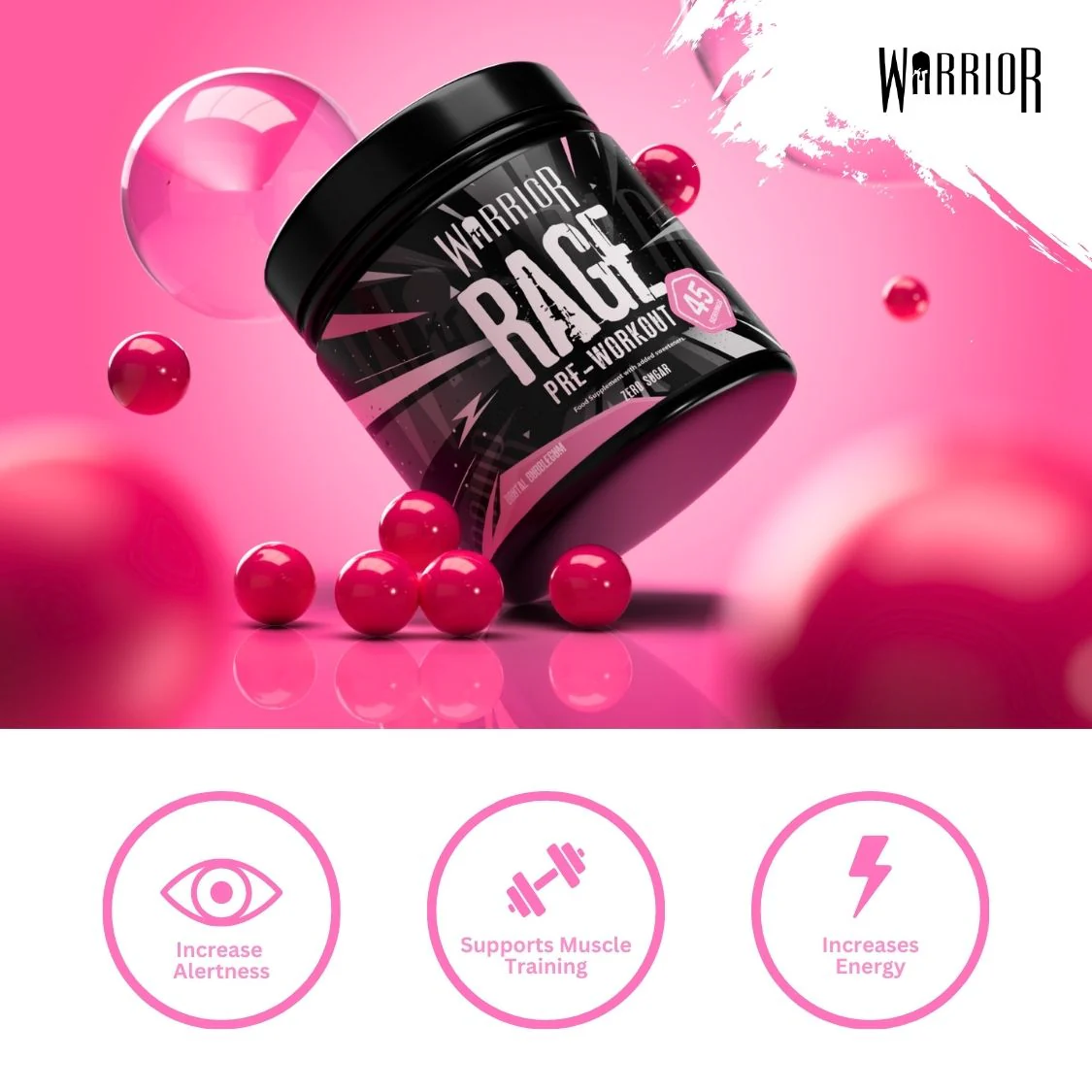 Warrior Rage Pre-Workout Powder - 392g (45 Servings) - Image 6
