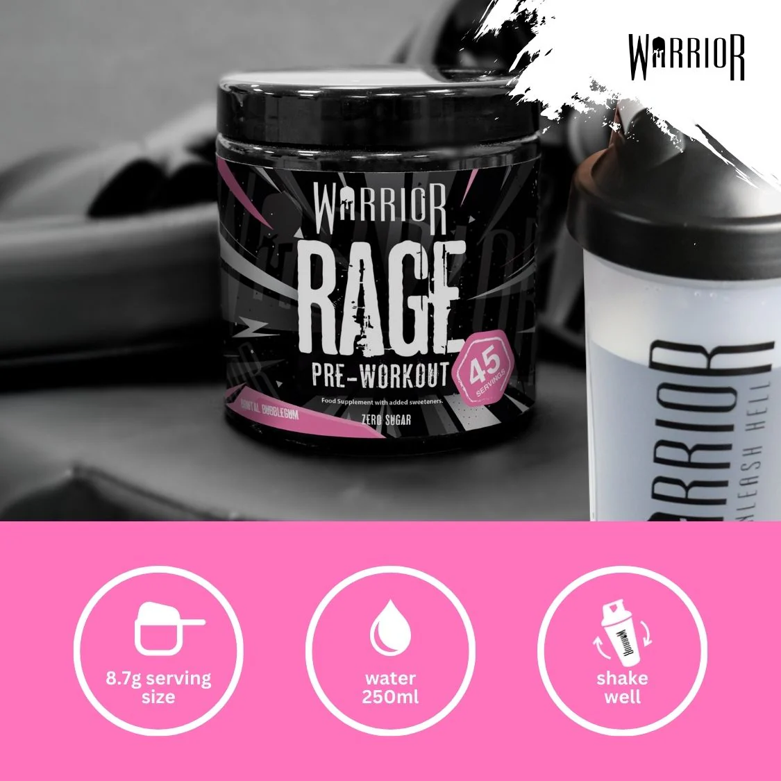 Warrior Rage Pre-Workout Powder - 392g (45 Servings) - Image 7