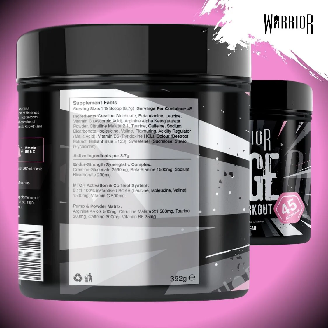 Warrior Rage Pre-Workout Powder - 392g (45 Servings) - Image 8