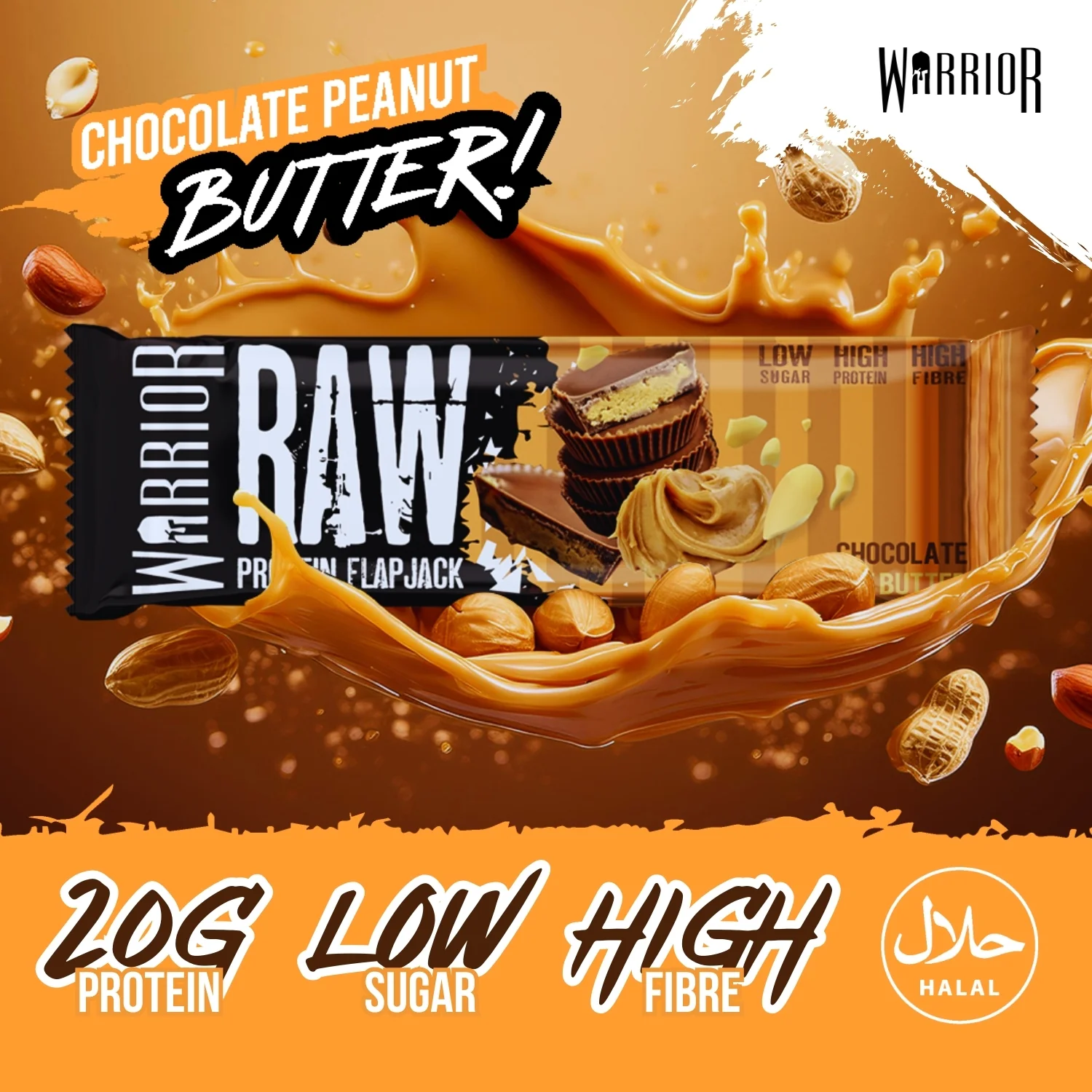 Warrior RAW Protein Bar - 12 x 75g Bars - Image 26