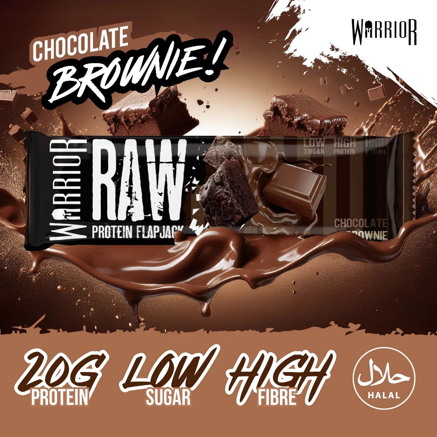 Warrior RAW Protein Bar - 12 x 75g Bars - Image 3