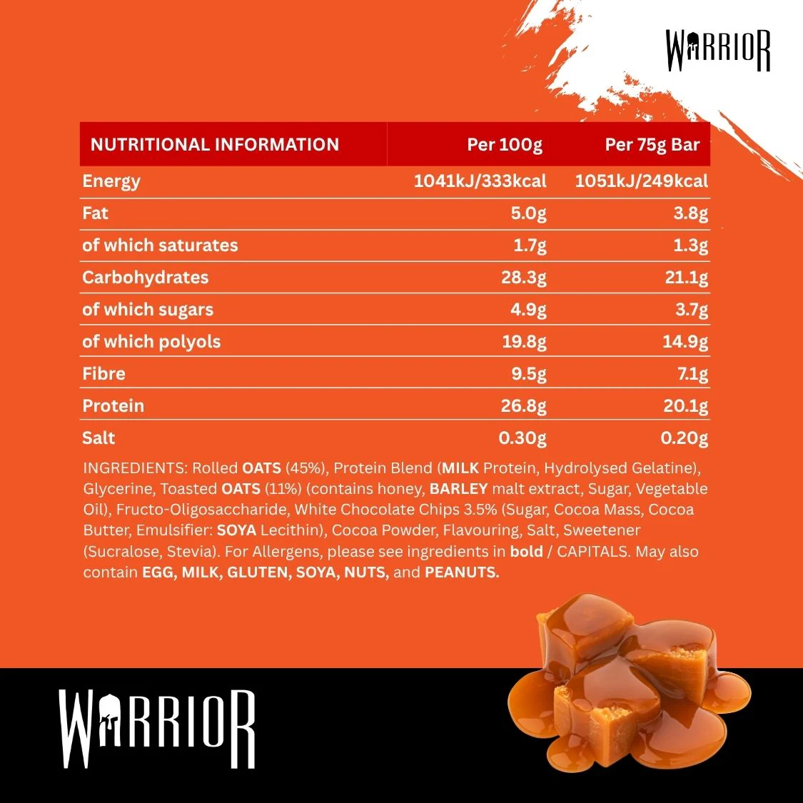Warrior RAW Protein Bar - 12 x 75g Bars - Image 58