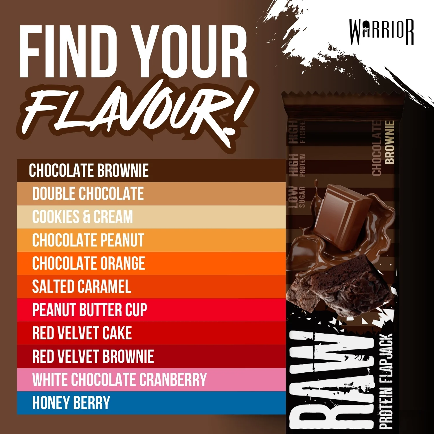 Warrior RAW Protein Bar - 12 x 75g Bars - Image 6