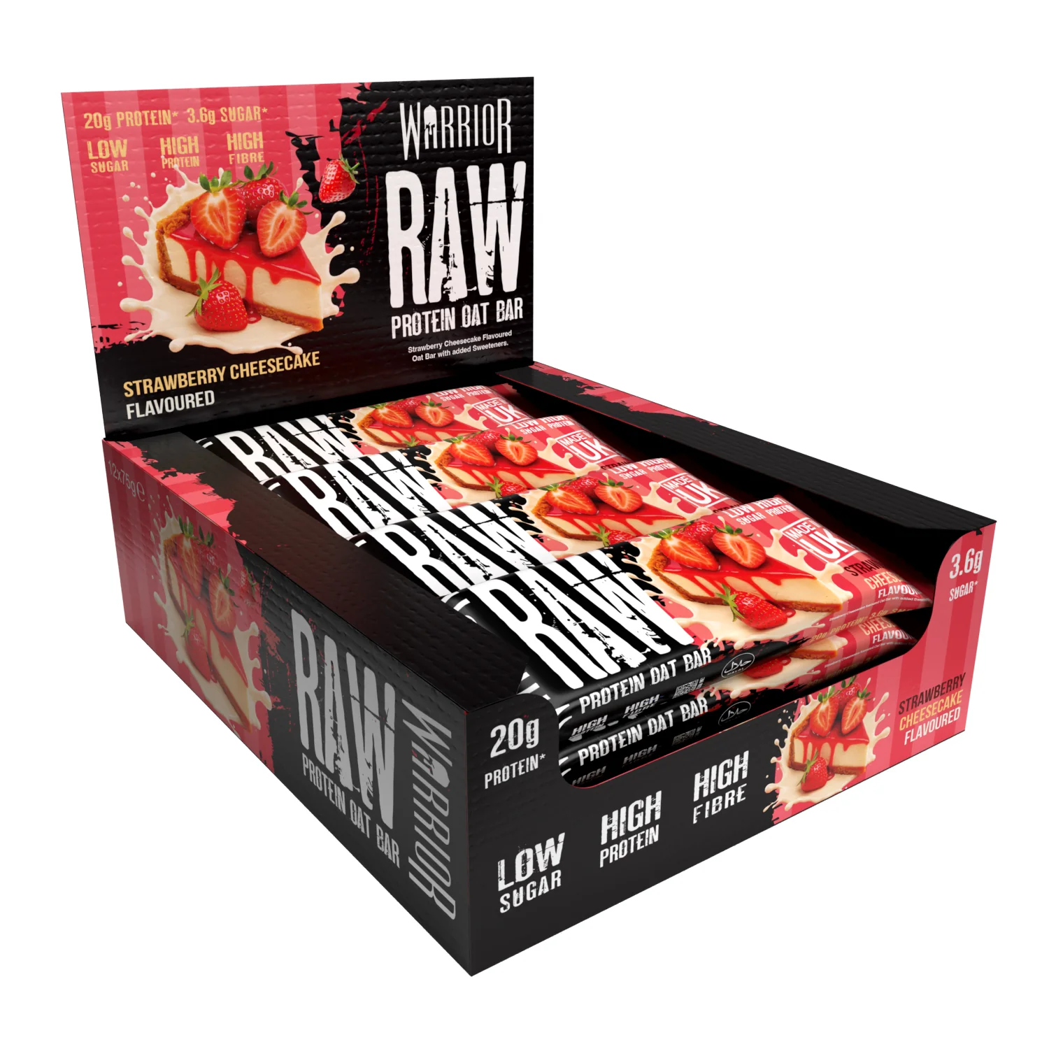 Warrior RAW Protein Bar - 12 x 75g Bars - Image 63