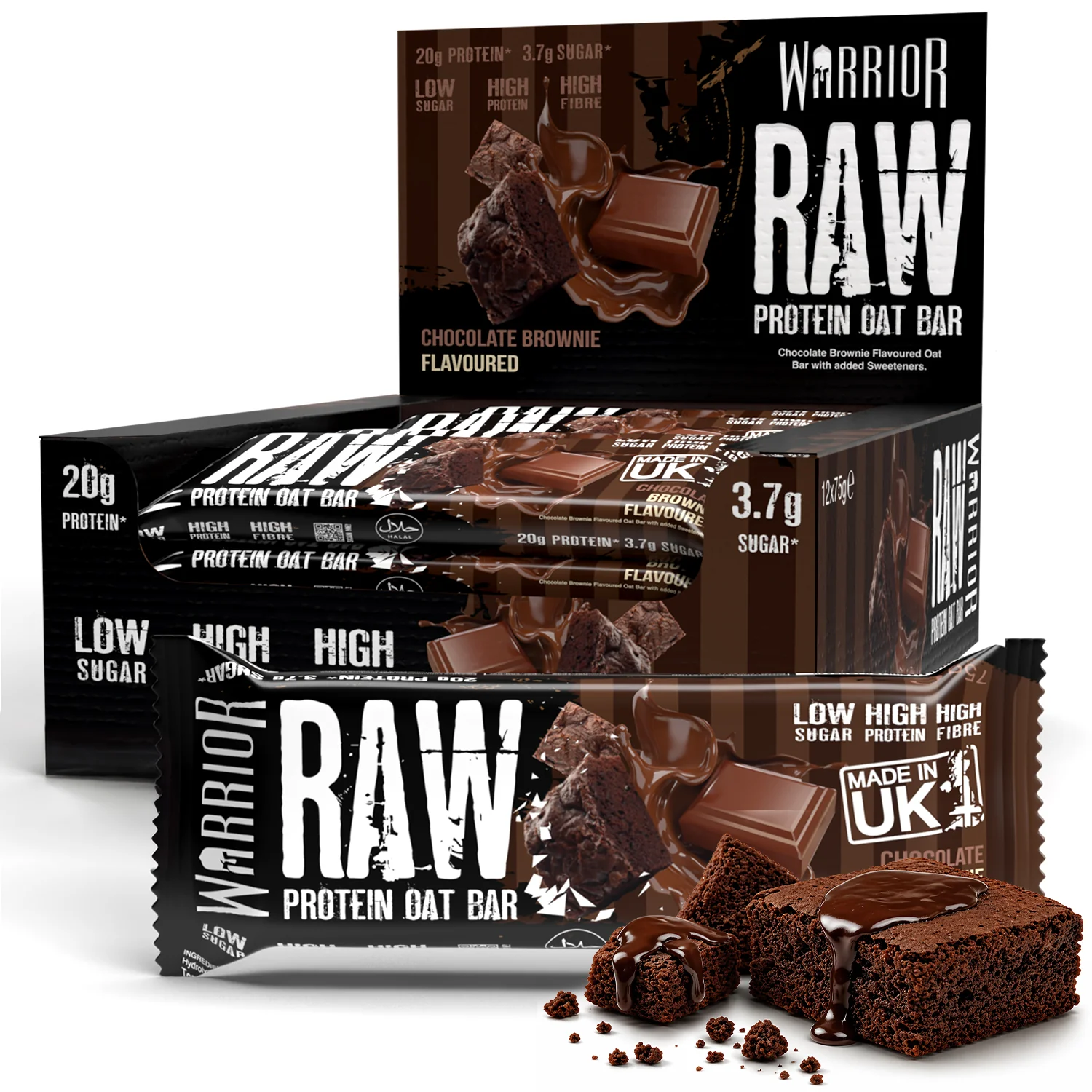 Warrior RAW Protein Bar - 12 x 75g Bars - Image 65