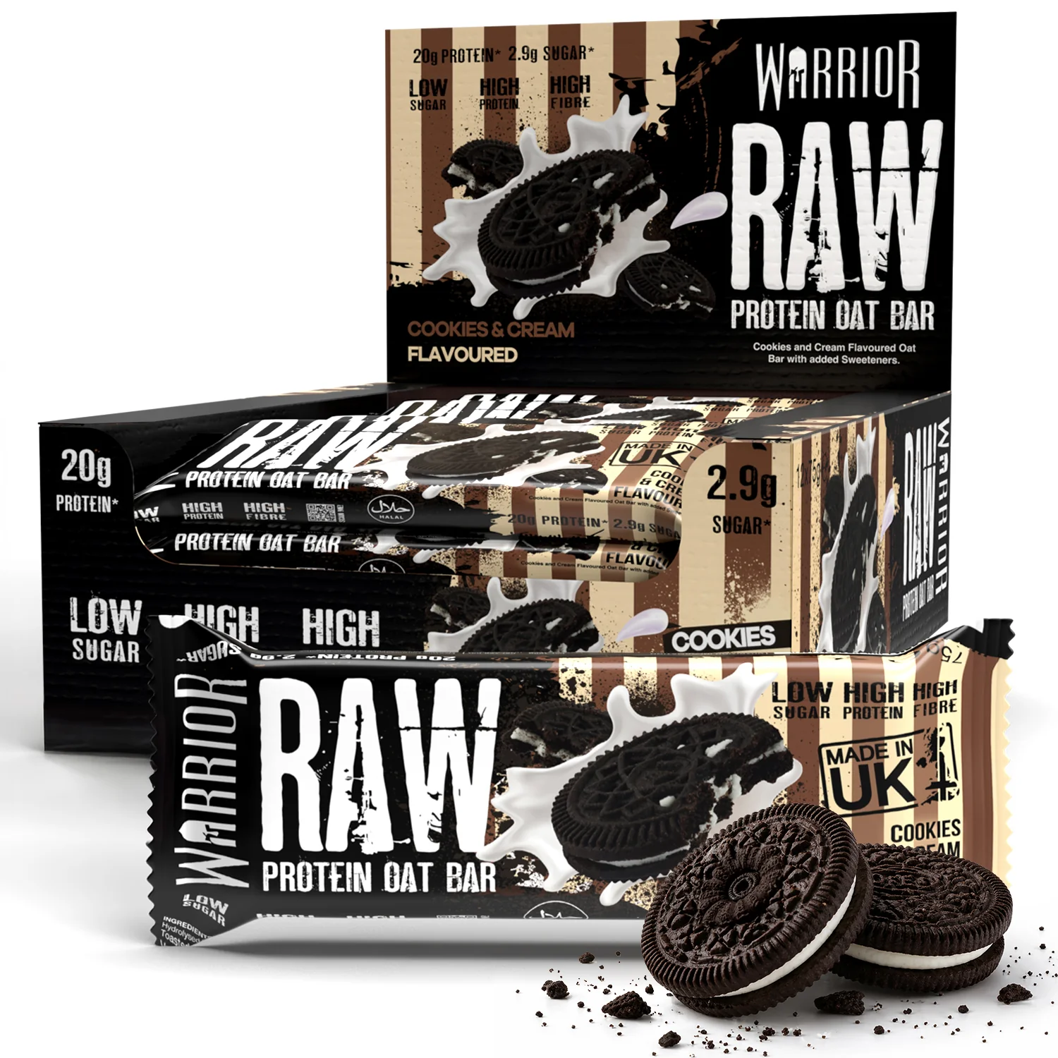 Warrior RAW Protein Bar - 12 x 75g Bars - Image 66
