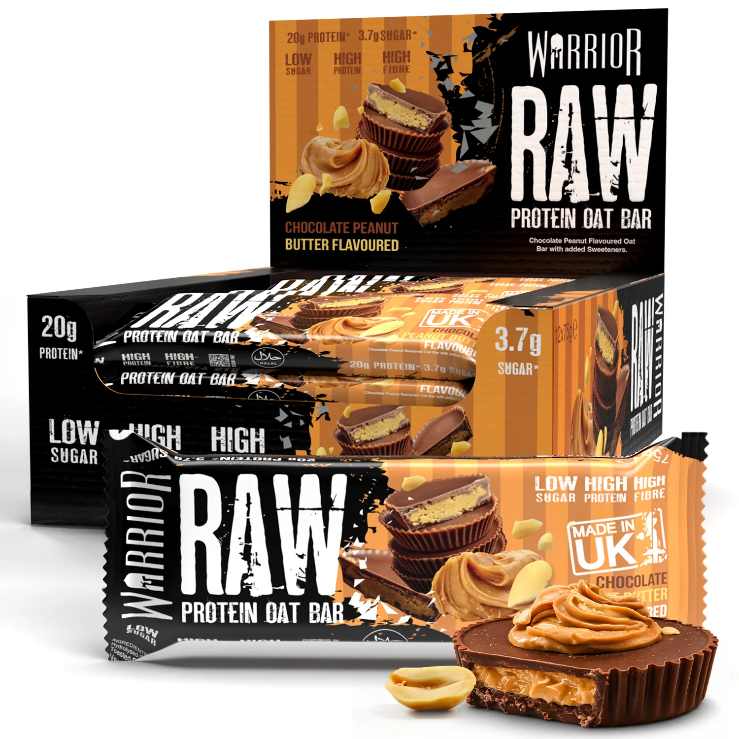 Warrior RAW Protein Bar - 12 x 75g Bars - Image 68
