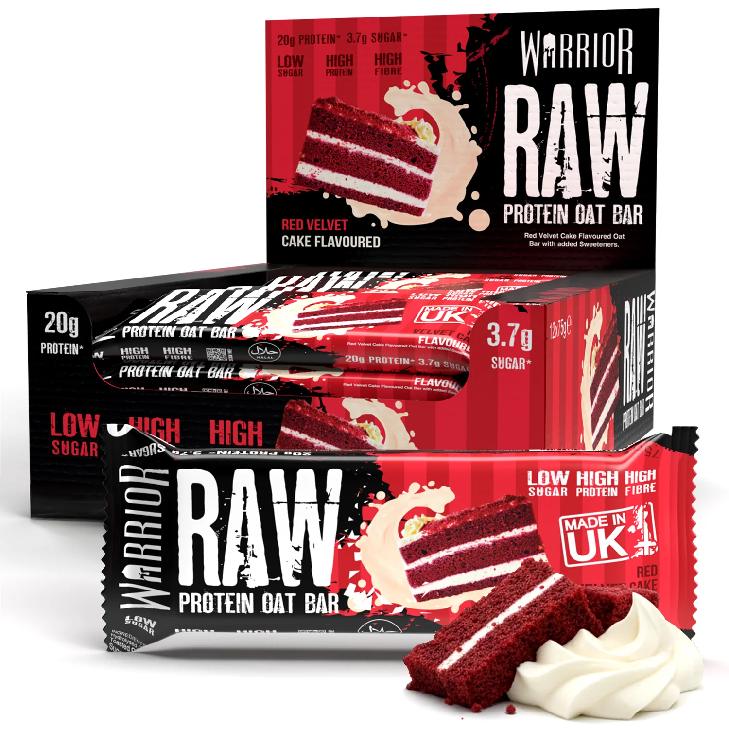 Warrior RAW Protein Bar - 12 x 75g Bars - Image 69