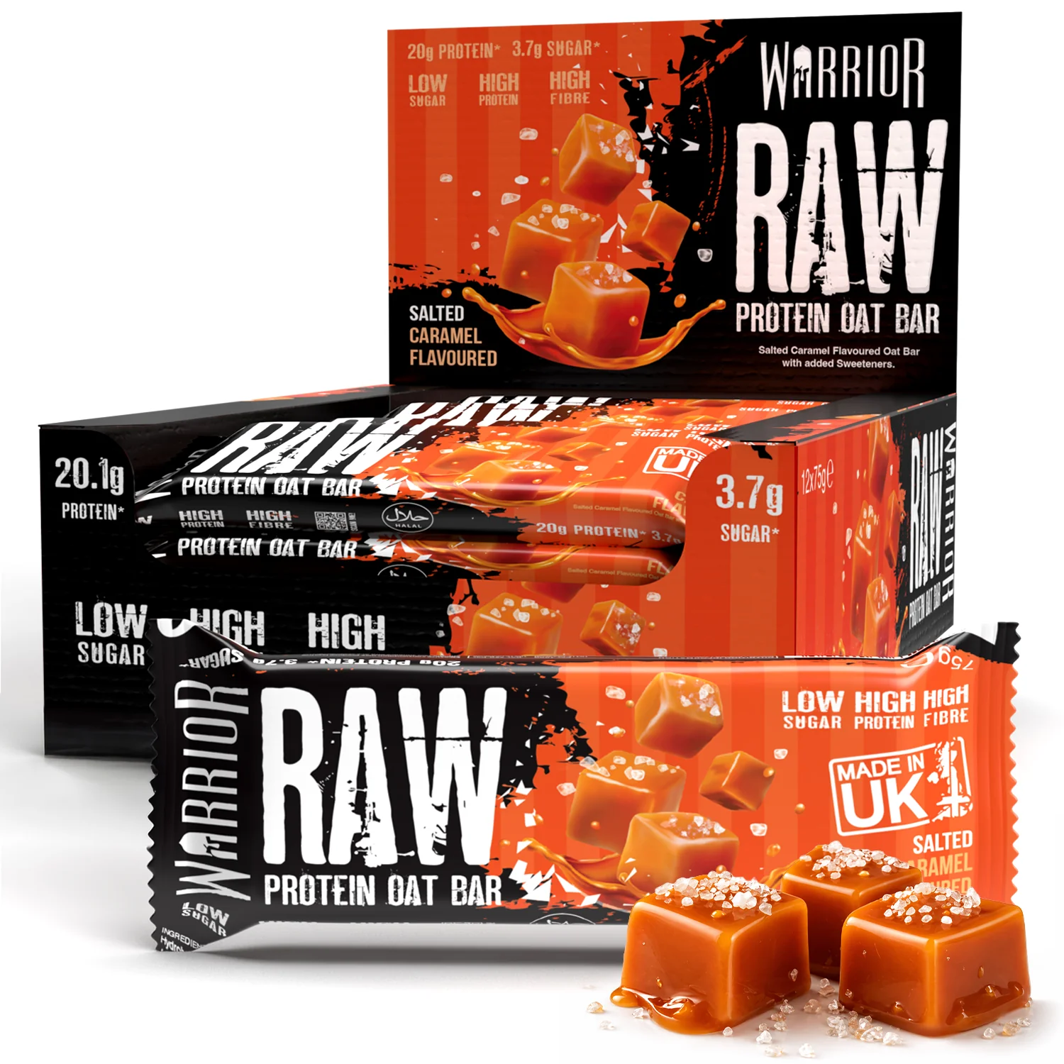 Warrior RAW Protein Bar - 12 x 75g Bars - Image 71