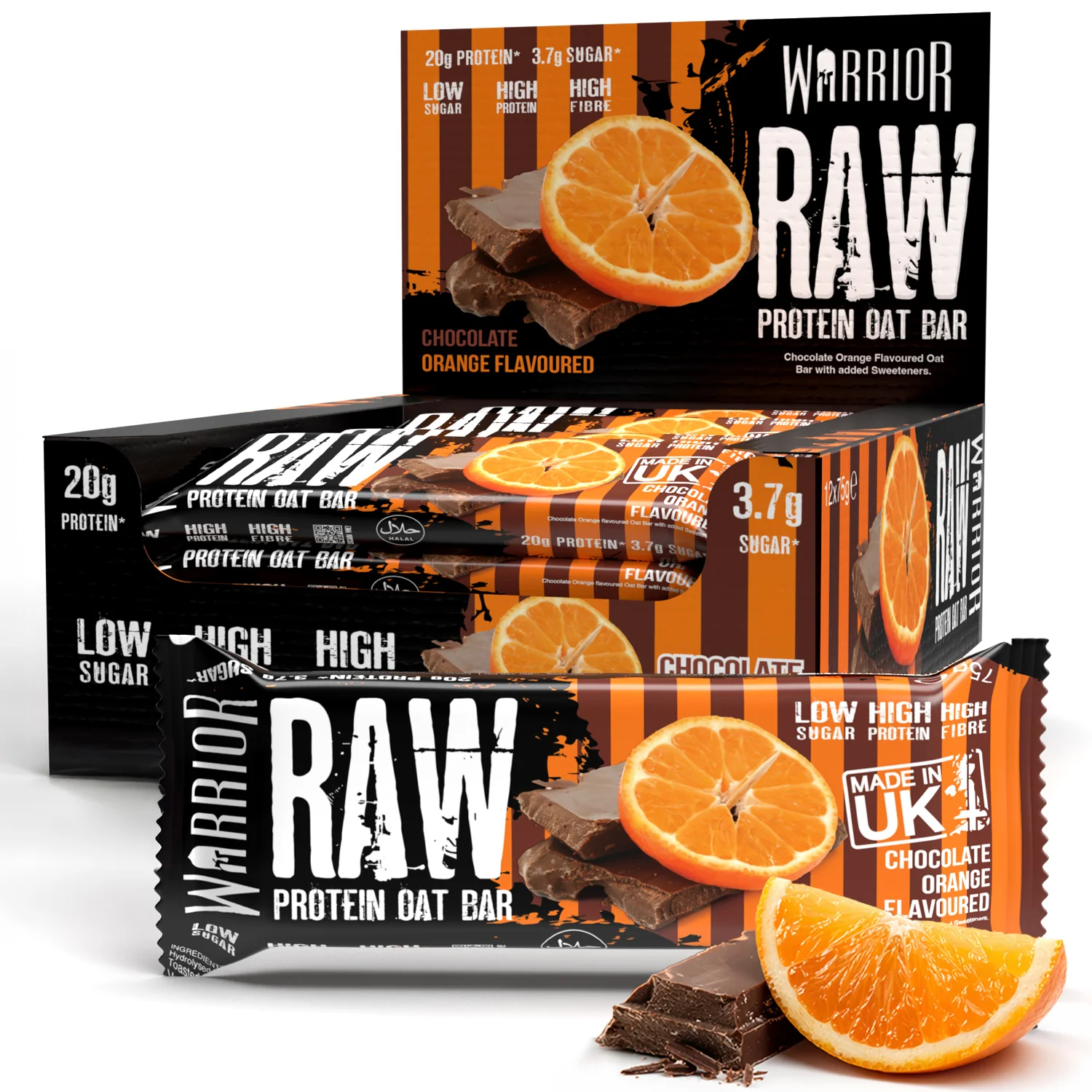 Warrior RAW Protein Bar - 12 x 75g Bars - Image 72