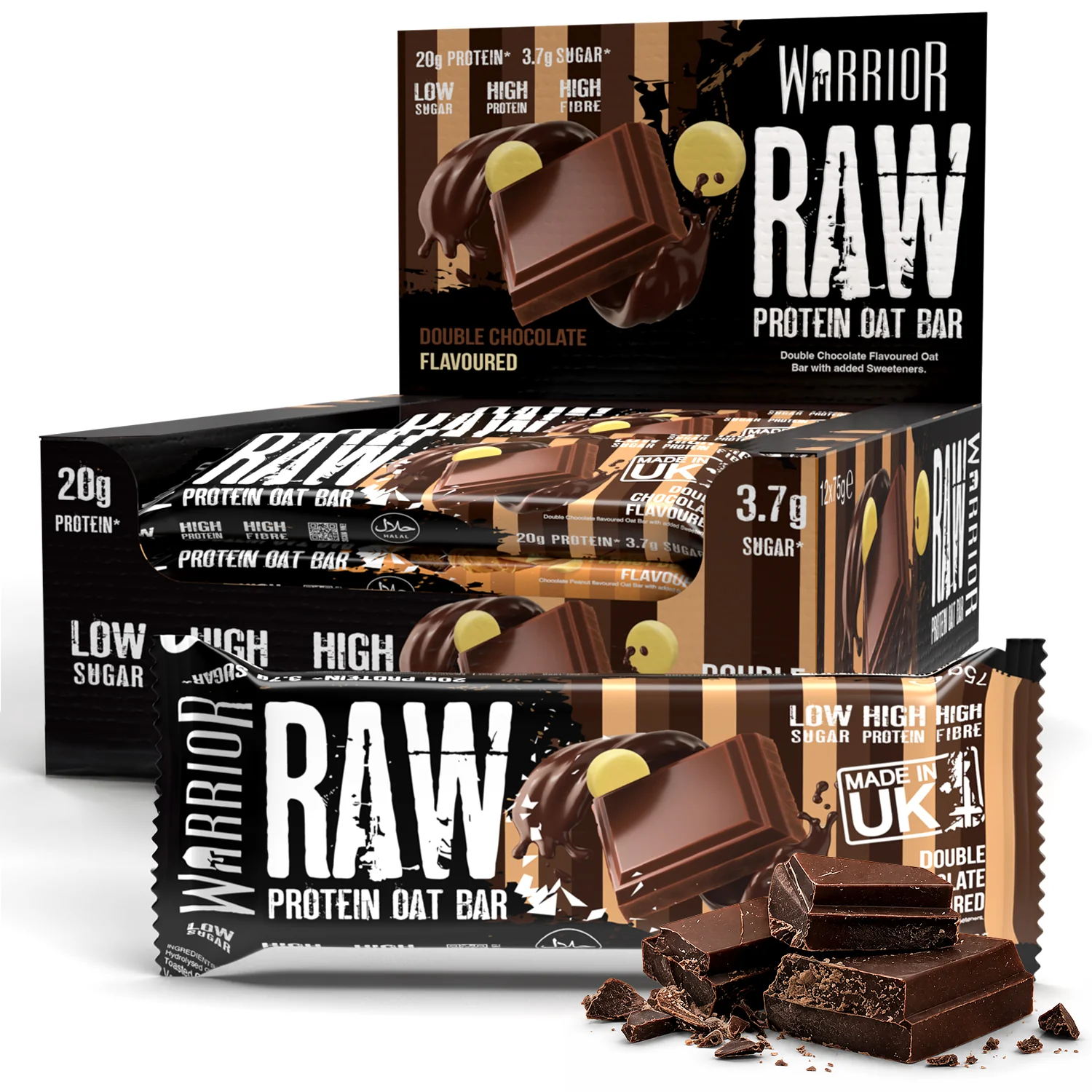 Warrior RAW Protein Bar - 12 x 75g Bars - Image 73