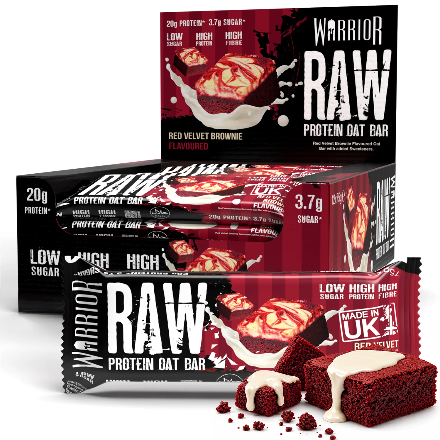 Warrior RAW Protein Bar - 12 x 75g Bars - Image 74