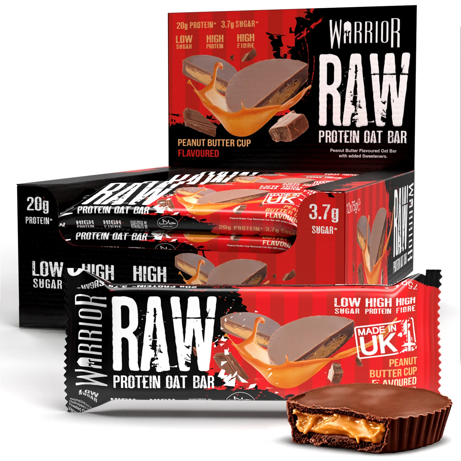 Warrior RAW Protein Bar - 12 x 75g Bars - Image 75