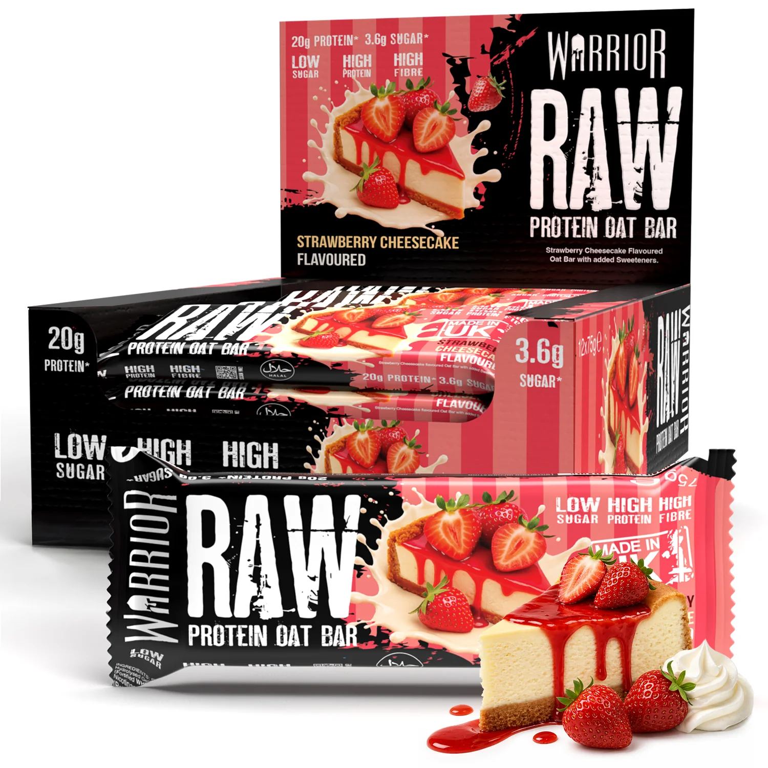 Warrior RAW Protein Bar - 12 x 75g Bars - Image 77