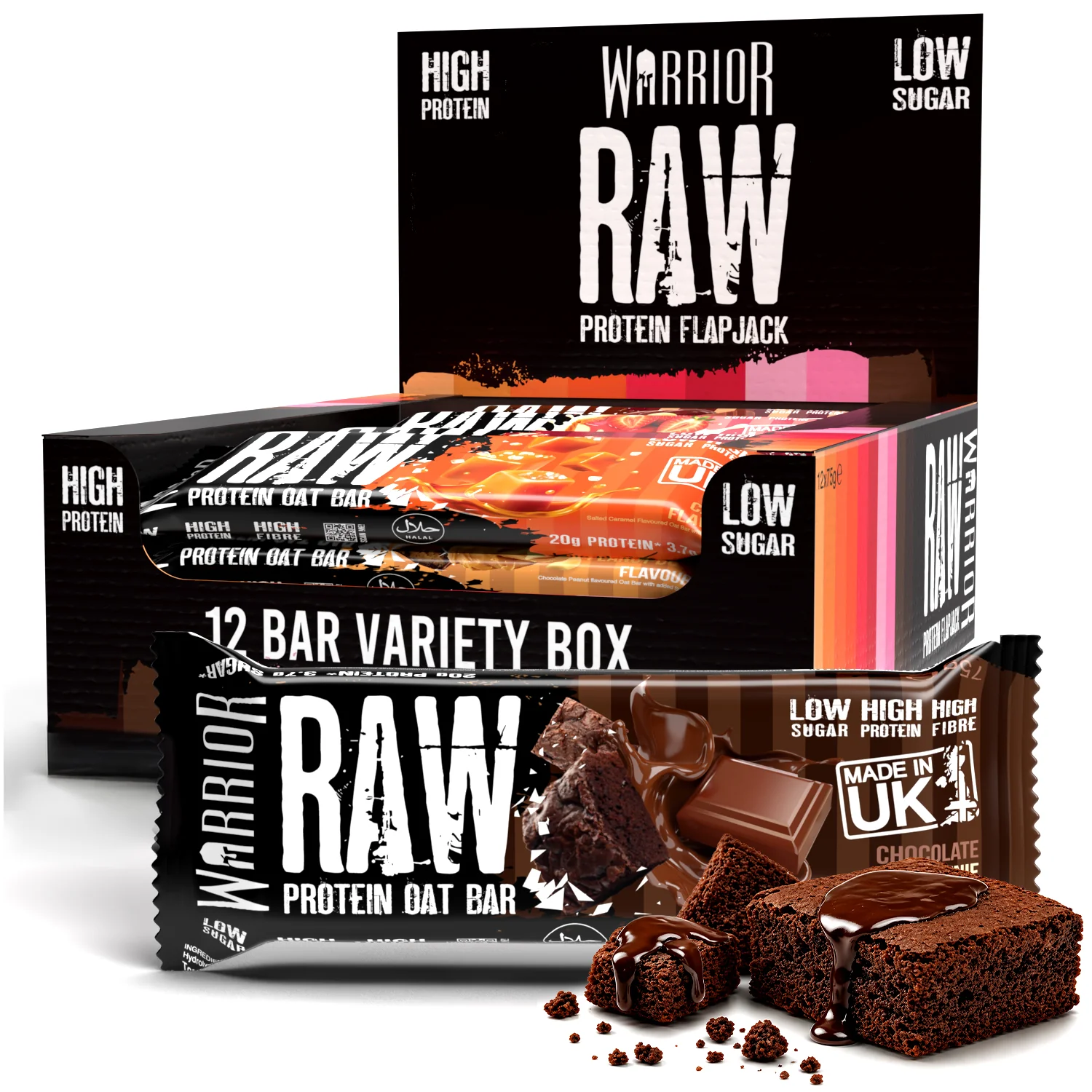 Warrior RAW Protein Bar - 12 x 75g Bars - Image 79