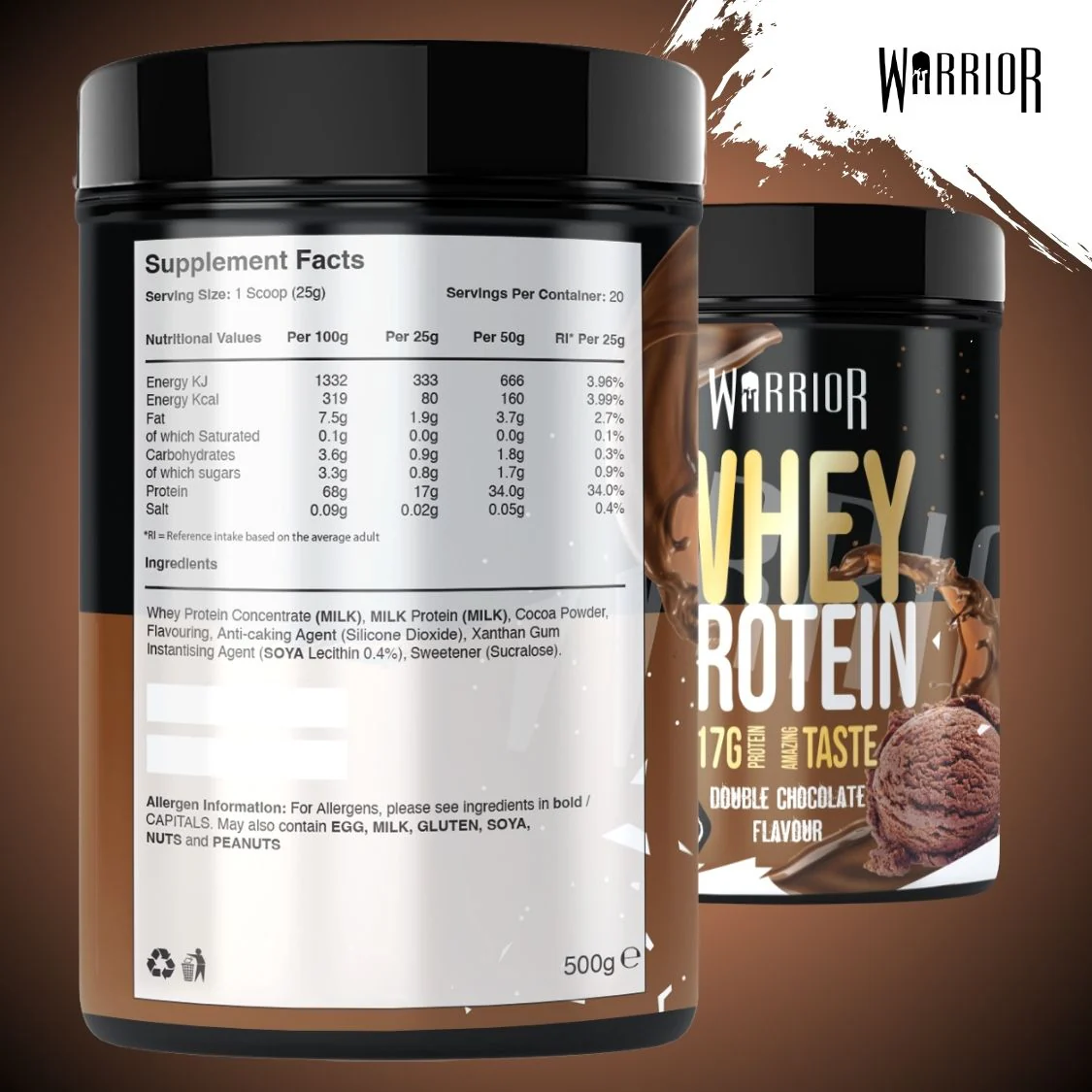 Warrior Whey Protein Powder – 500g | High Protein Shake for Muscle, Recovery & Lean Gains UK - Image 5