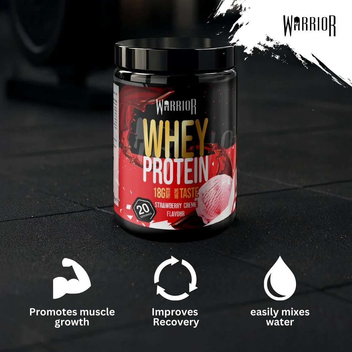 Warrior Whey Protein Powder – 500g | High Protein Shake for Muscle, Recovery & Lean Gains UK - Image 7