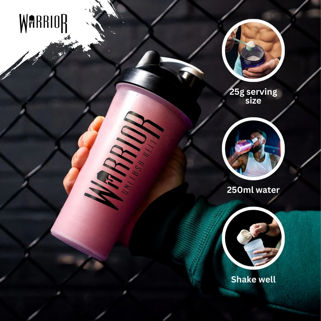Warrior Whey Protein Powder – 500g | High Protein Shake for Muscle, Recovery & Lean Gains UK - Image 8