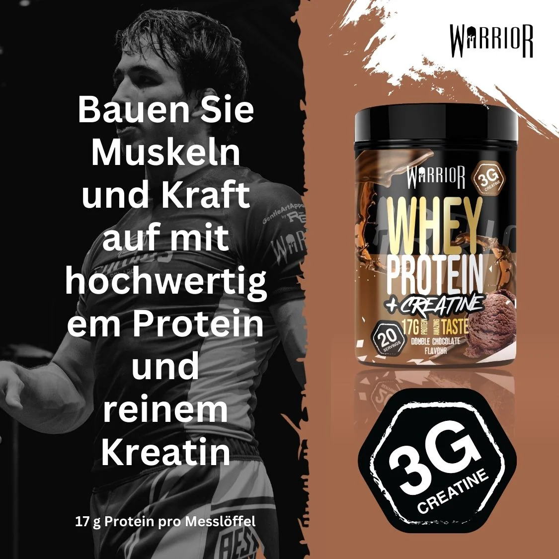 Warrior Whey Protein Plus Creatine | 500g Tubs | 20 Servings - Image 13