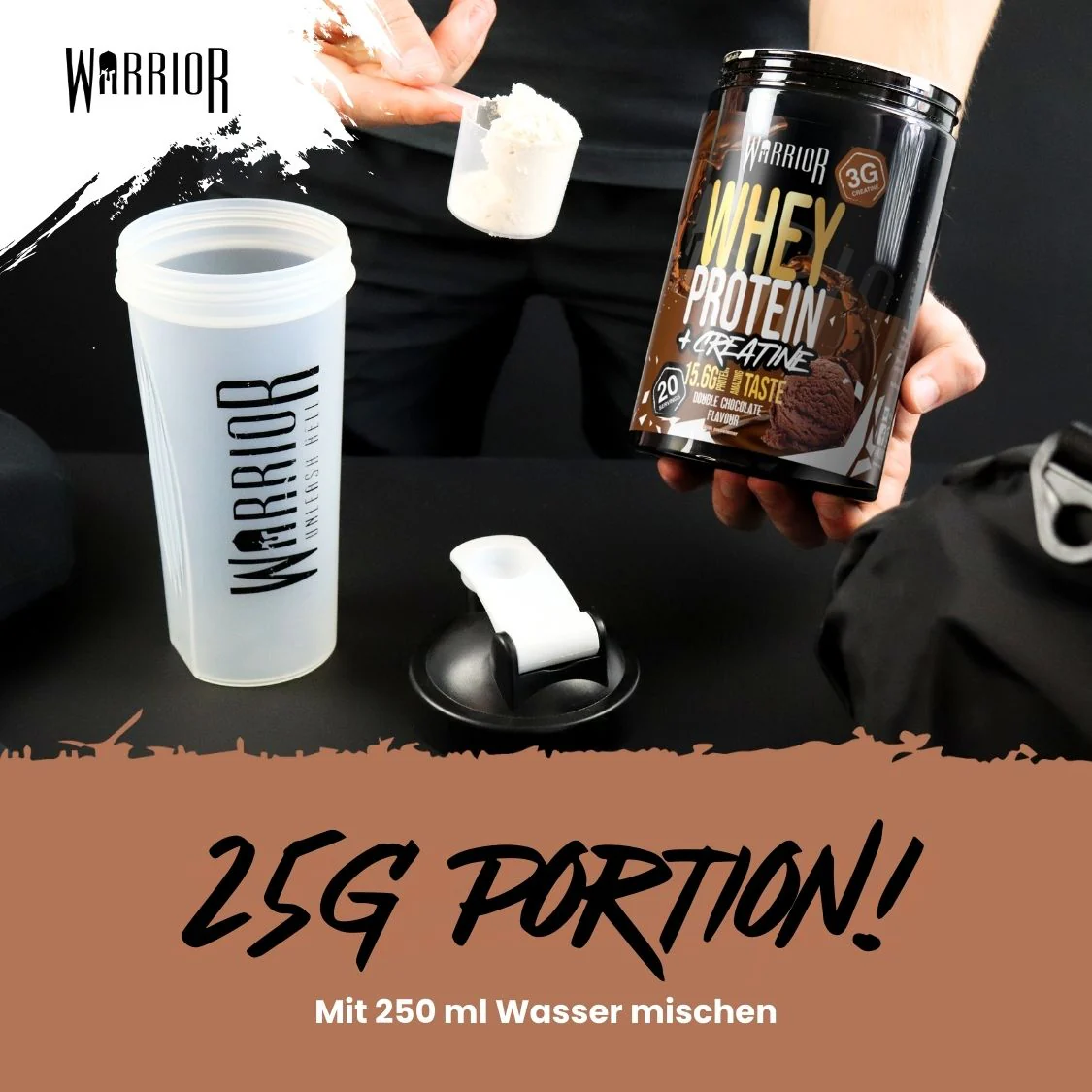 Warrior Whey Protein Plus Creatine | 500g Tubs | 20 Servings - Image 14