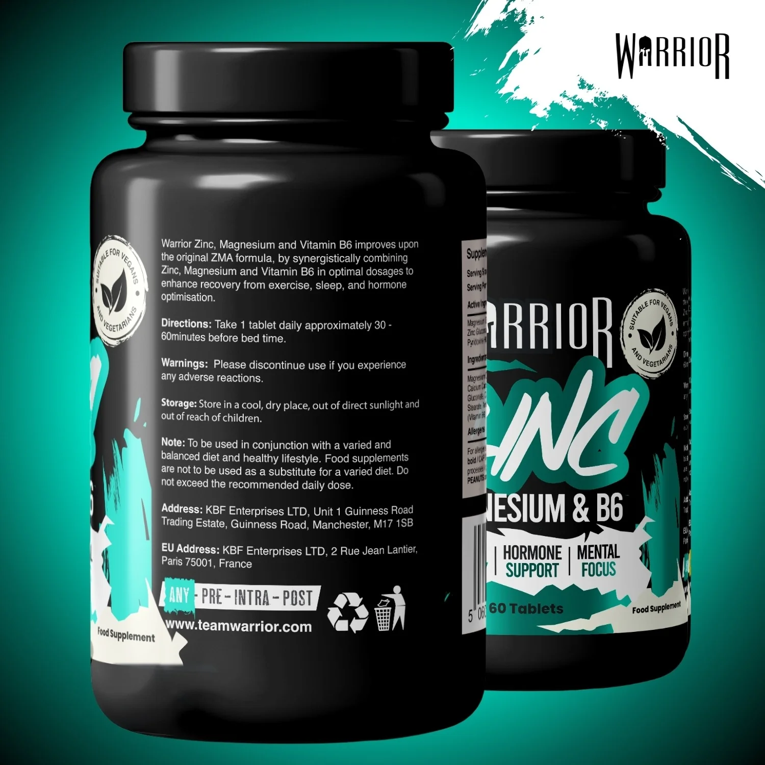 Warrior Zinc – Zinc, Magnesium & Vitamin B6 (60 Tablets) | Sleep, Recovery & Natural Hormone Support - Image 8